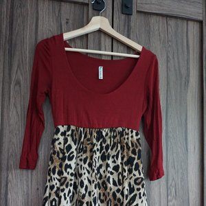 ANIMAL PRINT trendy A line dress